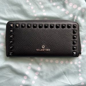 Valentino by Mario Black Stud Wallet